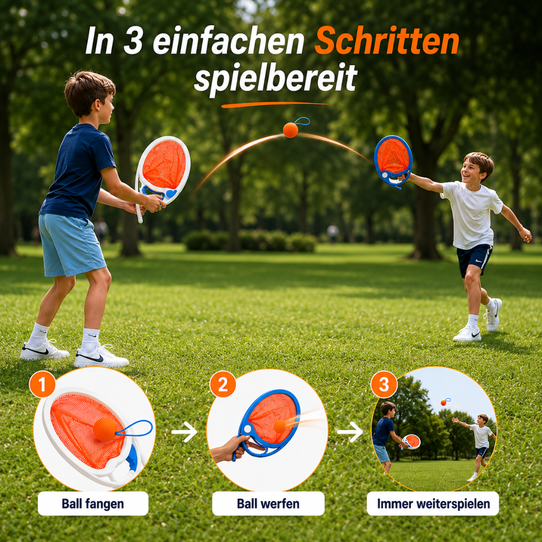 Wurf- und Fangspiel Schläger Set